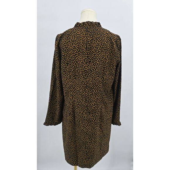 J Crew Cinnamon Dot Ruffleneck Shift Dress - Picture 3 of 5